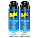 Raid Flying Insect Killer aerosol can for indoors and outdoors with quick knockdown.