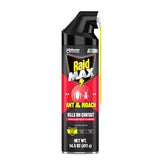 Raid Max Ant & Roach Spray bottle front shows the 14.5 oz can for quick control