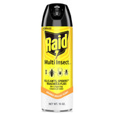 Raid Multi Insect Killer orange breeze 15oz bottle ready for fast indoor-outdoor use.