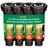 Rain Bird 1804VAN pop-up sprinkler head visible with adjustable arc for precise lawn coverage