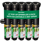 Rain Bird 1806VAN pop-up sprinkler head with 6-inch rise for even coverage.