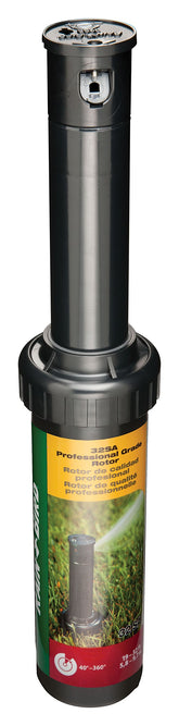 Rain Bird 32SA rotor assembly demonstrates durable gear-driven motion for even irrigation.
