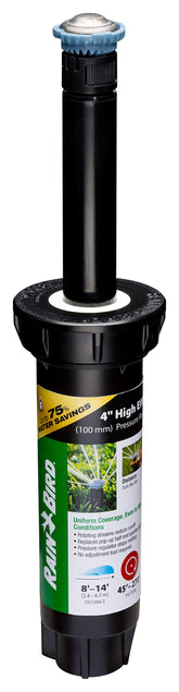 Rain Bird 8SAPROPR rotary sprinkler provides wind-resistant, uniform coverage for lawns.