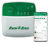 Rain Bird ARC6 indoor timer front view enables quick, app-based irrigation control.
