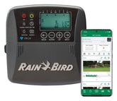 Rain Bird ST8I-2.0 timer display panel enables easy scheduling.