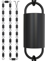 Rain Chains Direct Channel Link 8.5ft black aluminum for gutters.