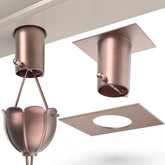 Rain Chains Direct copper gutter adapter in use for seamless connection.