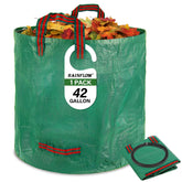 RAINFLOW reusable yard bags shown with open hanging loop for easy filling.