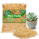 RAINFLOW rice hulls bag closeup showing improved soil aeration.