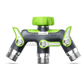 Rainpoint 3-way hose splitter with metal body for durable outdoor use and leak-free connections.