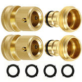 RainPoint brass quick-connect female connector ensures a secure hose seal.