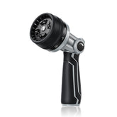 RAINPOINT full-metal nozzle with ergonomic handle for durable, comfortable outdoor use.