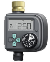 RainPoint sprinkler timer with brass inlet for stronger water flow and wider coverage.
