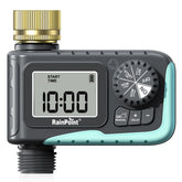 RAINPOINT sprinkler timer with brass inlet for durable outdoor watering.