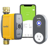 RAINPOINT WiFi water timer with brass inlet and outlet for durable irrigation