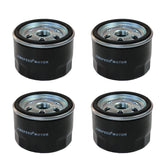Ralbdx oil filter 4-pack front view for Kawasaki engines, reliable fit.