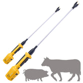 RANCH CHOICE rechargeable livestock prod with 28-inch shaft for efficient cattle handling.