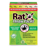 RatX Throw Pack in action near a wall to deter rodents safely.