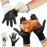 Raxwell BBQ Gloves with heat-resistant exterior provide a secure grip for grilling.