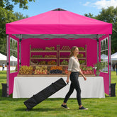 Raynesys pop up canopy top view with silver coating for sun protection