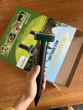 RC Tech Trading mole repellent yard spikes for humane rodent deterrence in lawns.