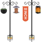 RCUICA double shepherds hook ideal for outdoor hanging of bird feeders and lanterns