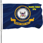 RDEDAO navy emblem flag 3x5 outdoors displays vivid color in sun
