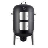 Realcook Charcoal BBQ Smoker 20inch vertical exterior highlights sturdy build for outdoor grilling.