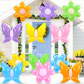 Realspring spring butterfly balloon decor for outdoor yard celebrations.