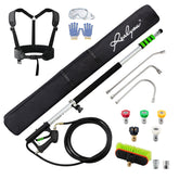 REALYOU 24ft telescoping wand extended for ground-based high reach cleaning