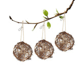 Rebecca Online globe hummingbird nester 3pc set outdoors attracting hummingbirds with nesting materials
