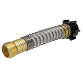 RecPro kink-free hose protector at faucet showing secure connection for smooth flow