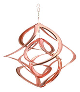 Red Carpet Studios Cosmix Copper Double Wind Sculpture twin helices spin outdoors