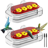 Redboat window hummingbird feeder 2-pack showing dual suction cups for secure mounting.