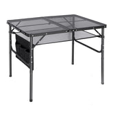 Redcamp 36x24 folding grill table for outdoor use with sturdy aluminum frame.