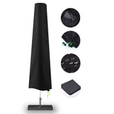 RedRICH patio umbrella cover in waterproof fabric protects an 11' umbrella from rain.