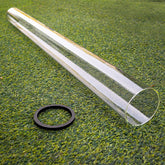 REEPLAR glass tube replacement for four-sided pyramid heaters, full-length view highlighting compatibility