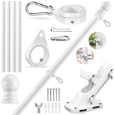 REERON 5ft flag pole kit ready for outdoor display with easy setup