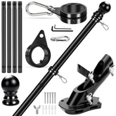 REERON 5 ft flag pole wall mount enables durable outdoor display.