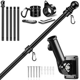 REERON 6ft flag pole kit ready for outdoor display and tool-free assembly.