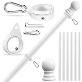 REERON 7 ft flag pole on wall mount for outdoor use with sturdy stainless steel