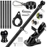 REERON 6 ft stainless steel flag pole displayed outdoors for durability and style