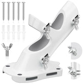 REERON 1-inch flag pole bracket mounted on white wall for durable outdoor use