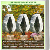 Refasen frost blanket 45x40 over a shrub protects against cold snaps and light frost.