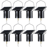 Reginary four-piece solar wind spinner assembly for outdoor rotation