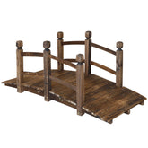RELIANCER 5FT wooden garden bridge arch adds rustic charm to your yard.