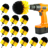 Remerry drill brush attachment set in yellow and black for multipurpose scrubbing.