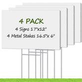 Remiawy blank yard sign 17x12 board for versatile indoor/outdoor display, ideal for yard sales.
