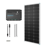 Renogy 100W solar panel front view for RV off-grid power