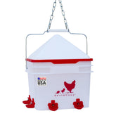 RentACoop 2-gallon waterer in corner placement for accessible drinking water